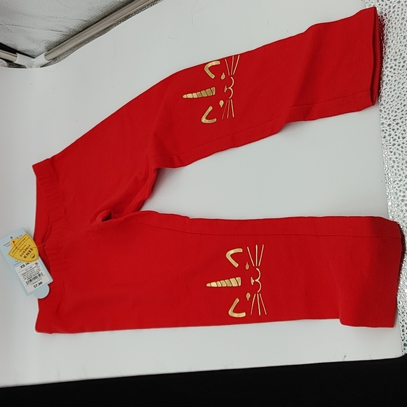 2 Cat & Jack Size XS Cotton Pants (Winter Trees & Unicorn Cat's) - Picture 7 of 9